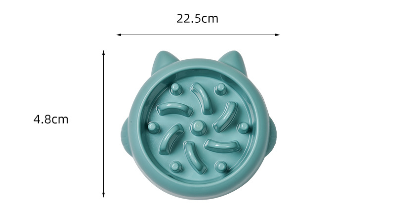 Pet Slow Feeder Bowl for Dogs & Cats - Anti-Choking, Anti-Gulping Eating Plate