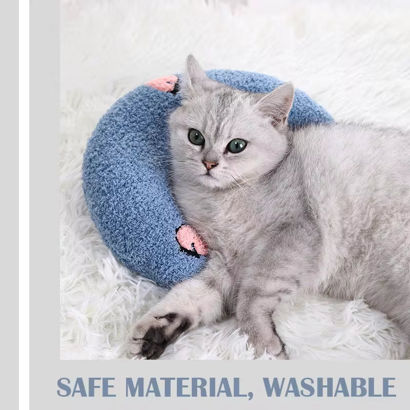 Little Pillow for Cats Fashion Neck Protector Deep Sleep Puppy U-Shaped Pillow Cat Pillow Kitten Headrest Dog Sleeping Pillow